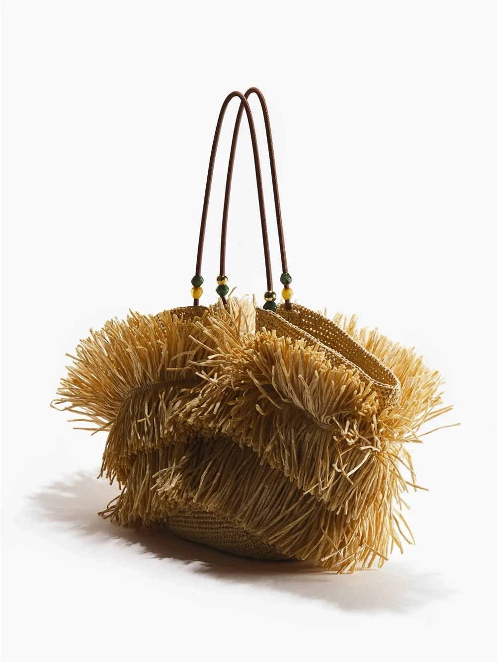 H&M Fringed Straw Shopper - Picture 2 of 5